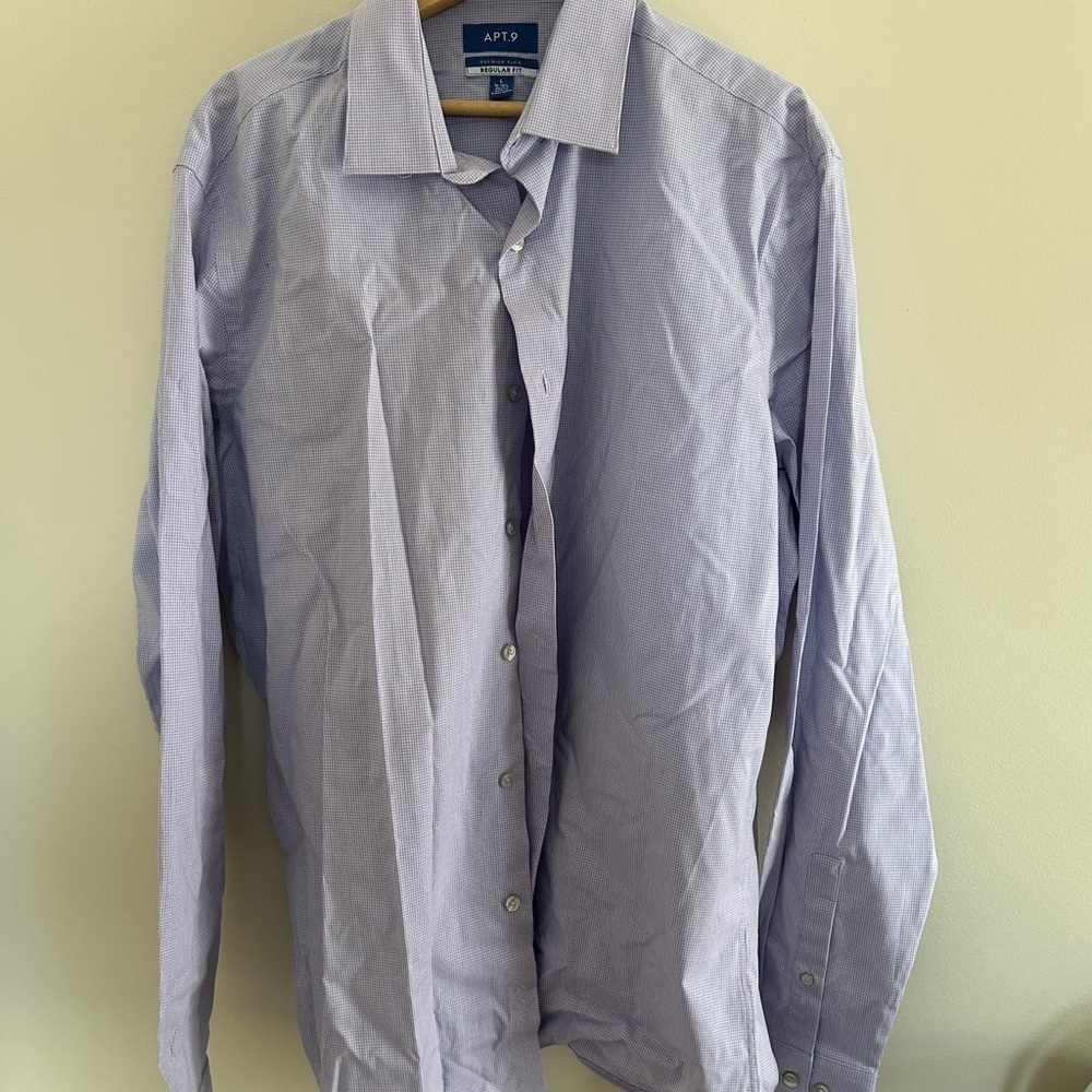 APT. 9 Premier Flex Men’s Dress Shirt | Size L | Regular Fit